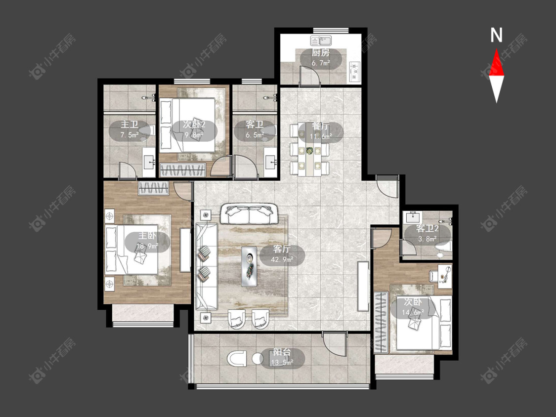 常州路劲雅居乐国仕九礼在售二手房源户型图_小牛看房