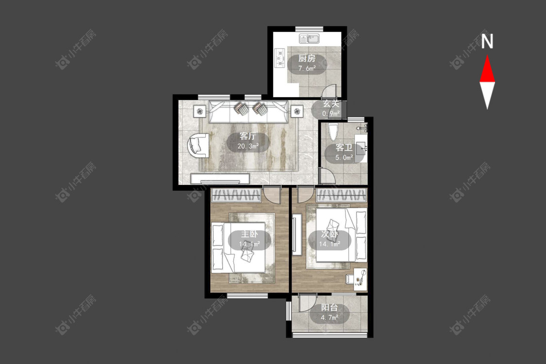 常州花东三村在售二手房源户型图_小牛看房