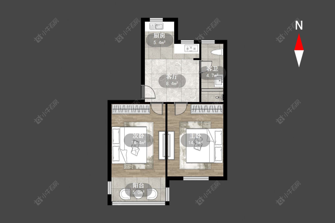 常州北建新村在售二手房源户型图_小牛看房