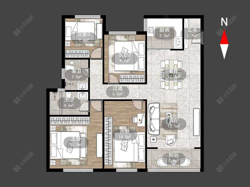 常州中梁首府壹号在售二手房源户型图_小牛看房