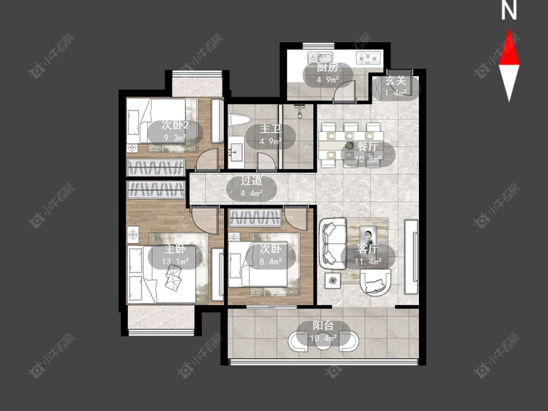 旭辉都会里房源户型图 常州旭辉都会里在售二手房源户型图_小牛看房