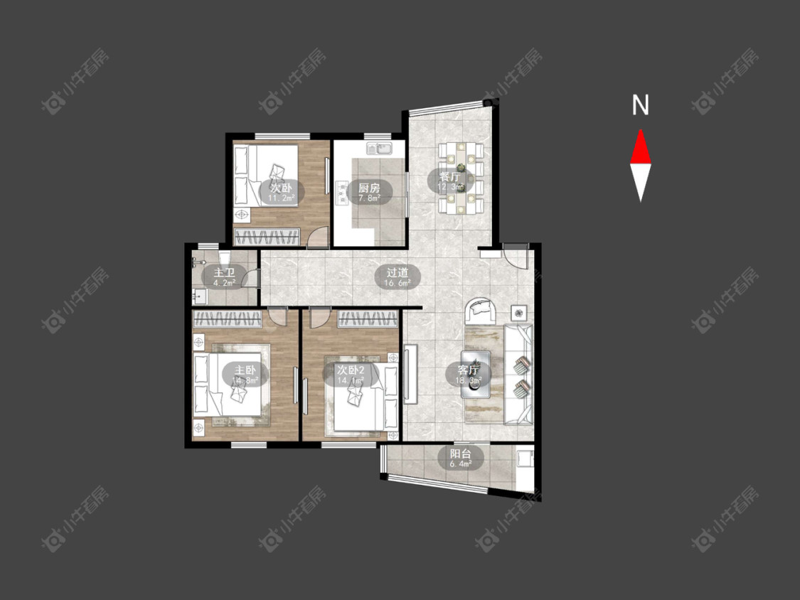 常州蓝色港湾花园在售二手房源户型图_小牛看房