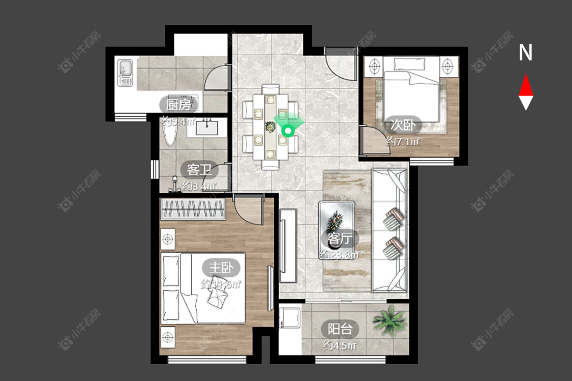 新城春天里房源户型图 常州新城春天里在售二手房源户型图_小牛看房
