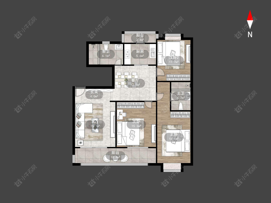 常州新天地花苑在售二手房源户型图_小牛看房