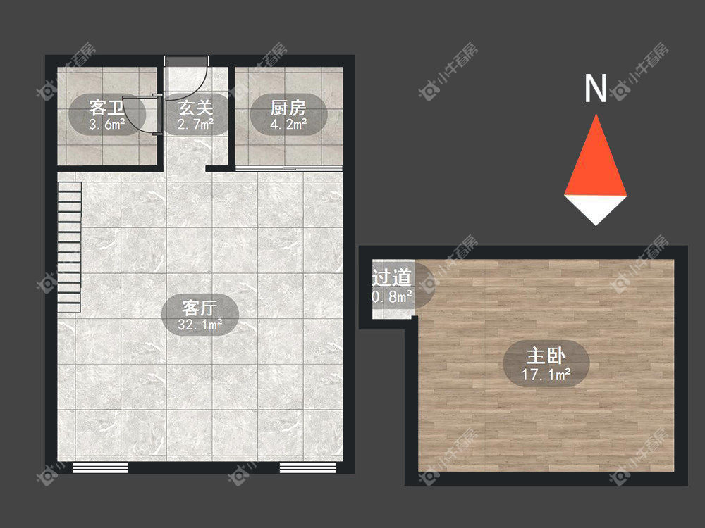 常州蓝天花园东区在租房源户型图_小牛看房
