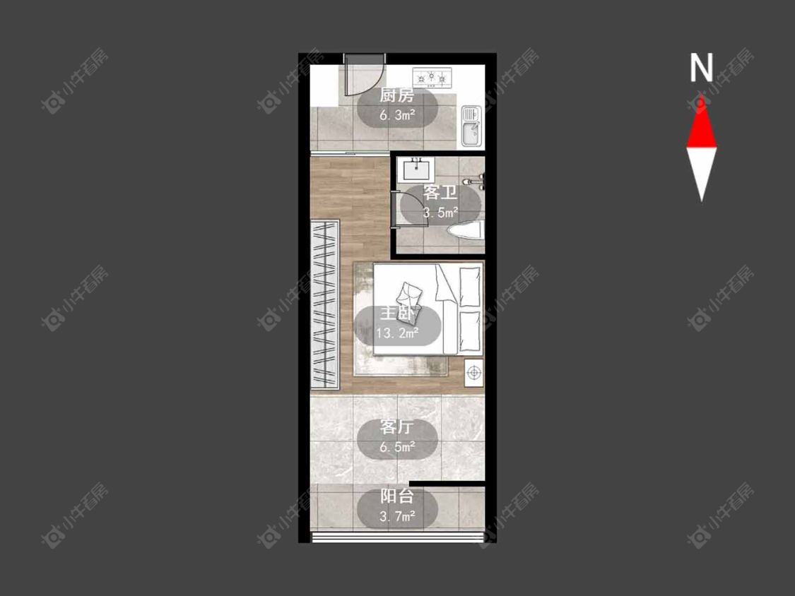 常州裕坤美城公馆在售二手房源户型图_小牛看房