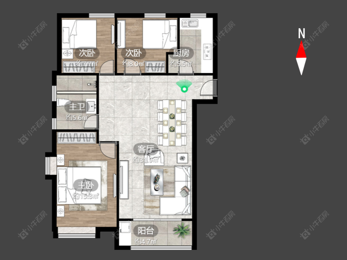 常州中海凤凰熙岸在售二手房源户型图_小牛看房
