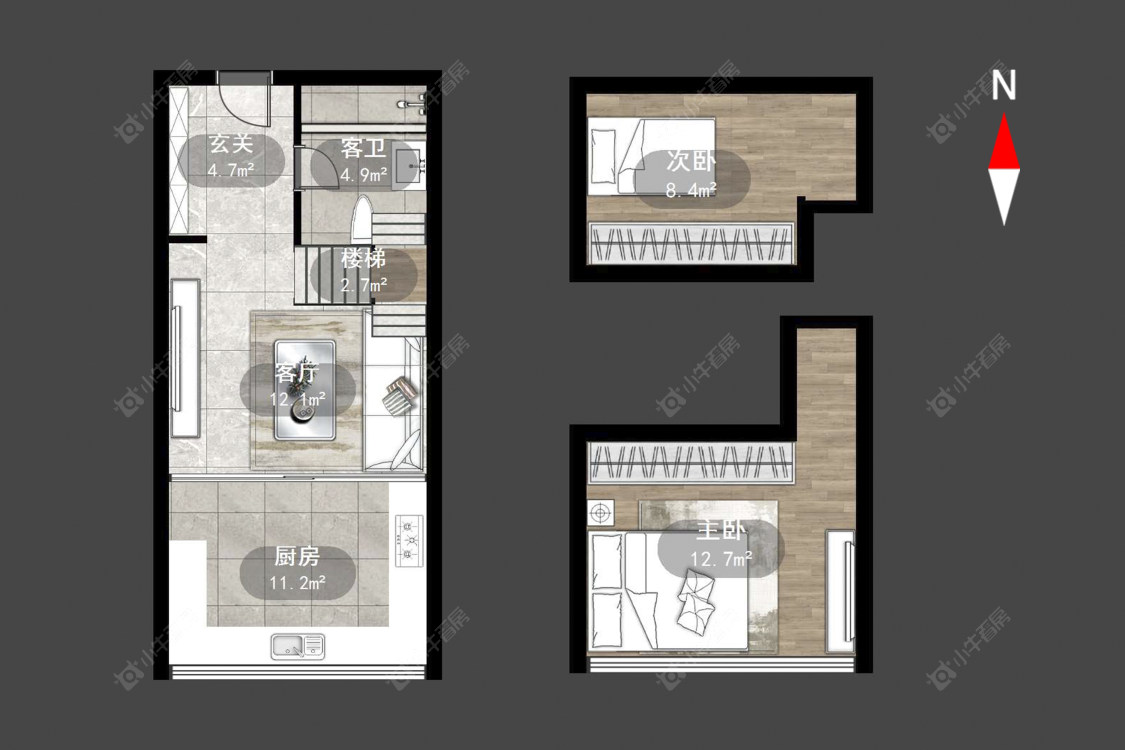 常州吾悦广场全能家公寓在售二手房源户型图_小牛看房