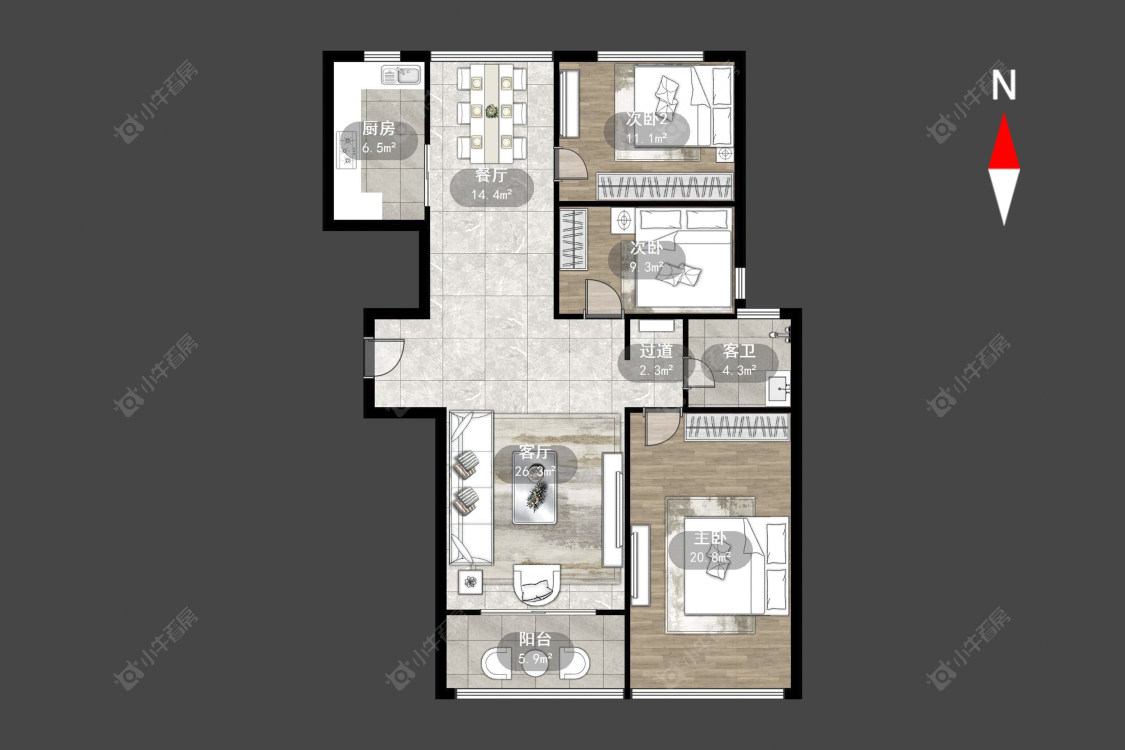 新城南都花海房源户型图 常州新城南都花海在售二手房源户型图_小牛看房