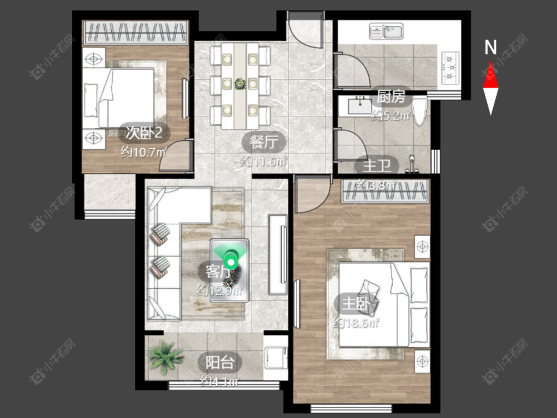 聚怡花园北区房源户型图 常州聚怡花园北区在售二手房源户型图_小牛看房