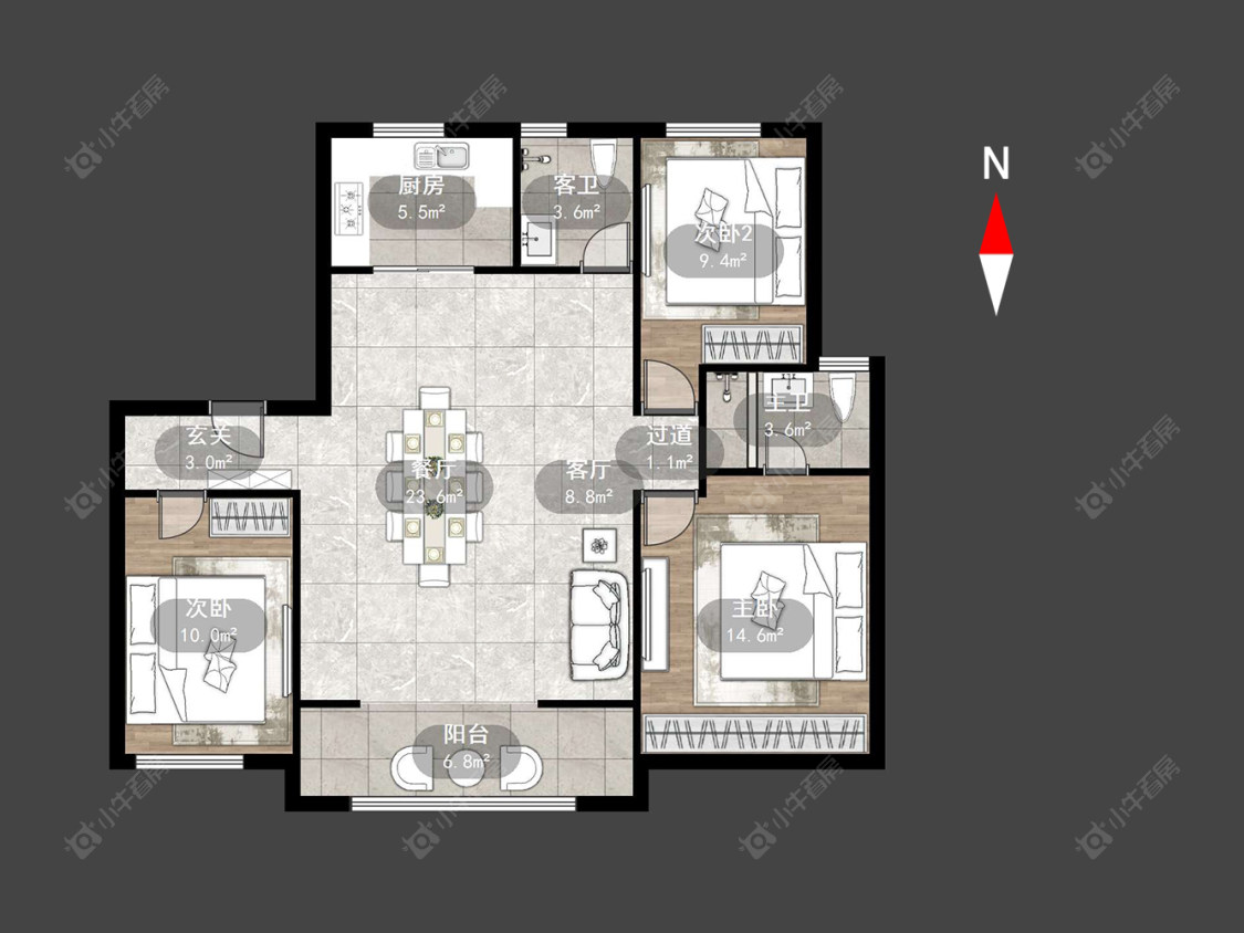 璟尚雅宸房源户型图 常州璟尚雅宸在售二手房源户型图_小牛看房