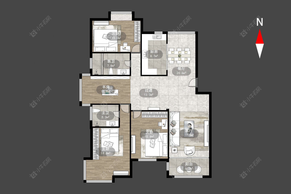 四季新城南苑房源户型图 常州四季新城南苑在售二手房源户型图_小牛看房