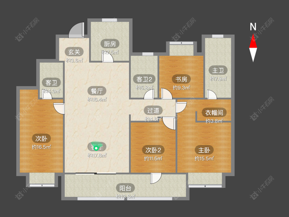 常州新城樾隽中央在售二手房源户型图_小牛看房