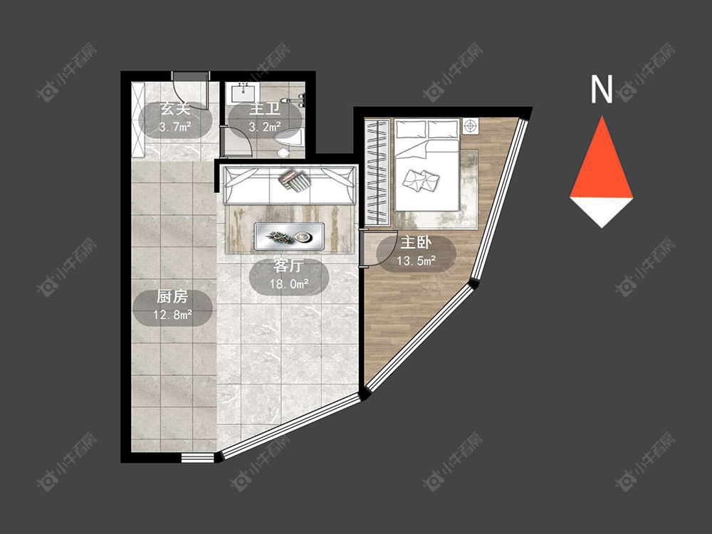 常州爱琴海公寓在售二手房源户型图_小牛看房