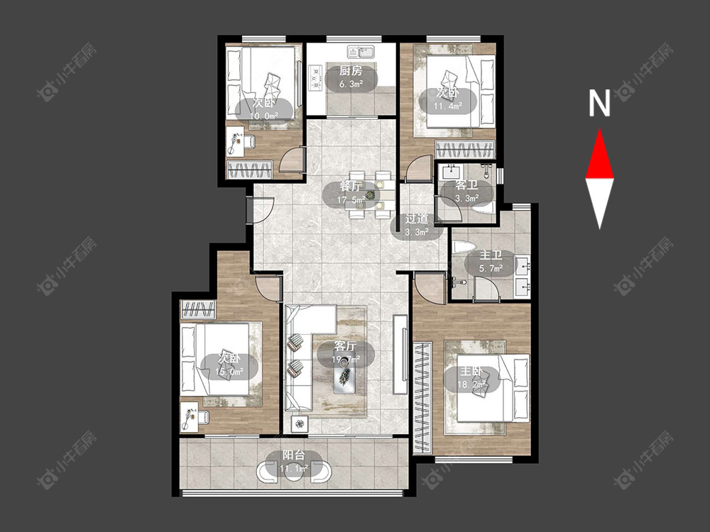 绿城江南里房源户型图 常州绿城江南里在售二手房源户型图_小牛看房