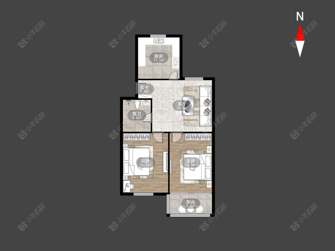 常州翠竹新村北区在售二手房房源户型图_小牛看房