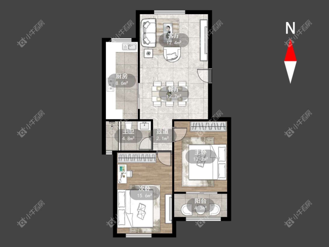 常州怡枫苑在租房源户型图_小牛看房