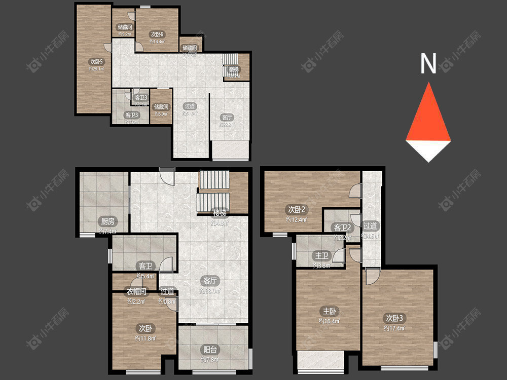 星河国际六区房源户型图 常州星河国际六区在售二手房源户型图_小牛看房