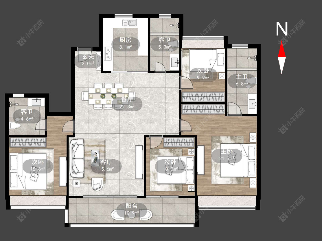 常州荣盛天翌在售二手房源户型图_小牛看房