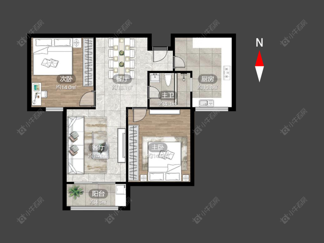 天山花园房源户型图 常州天山花园在售二手房源户型图_小牛看房