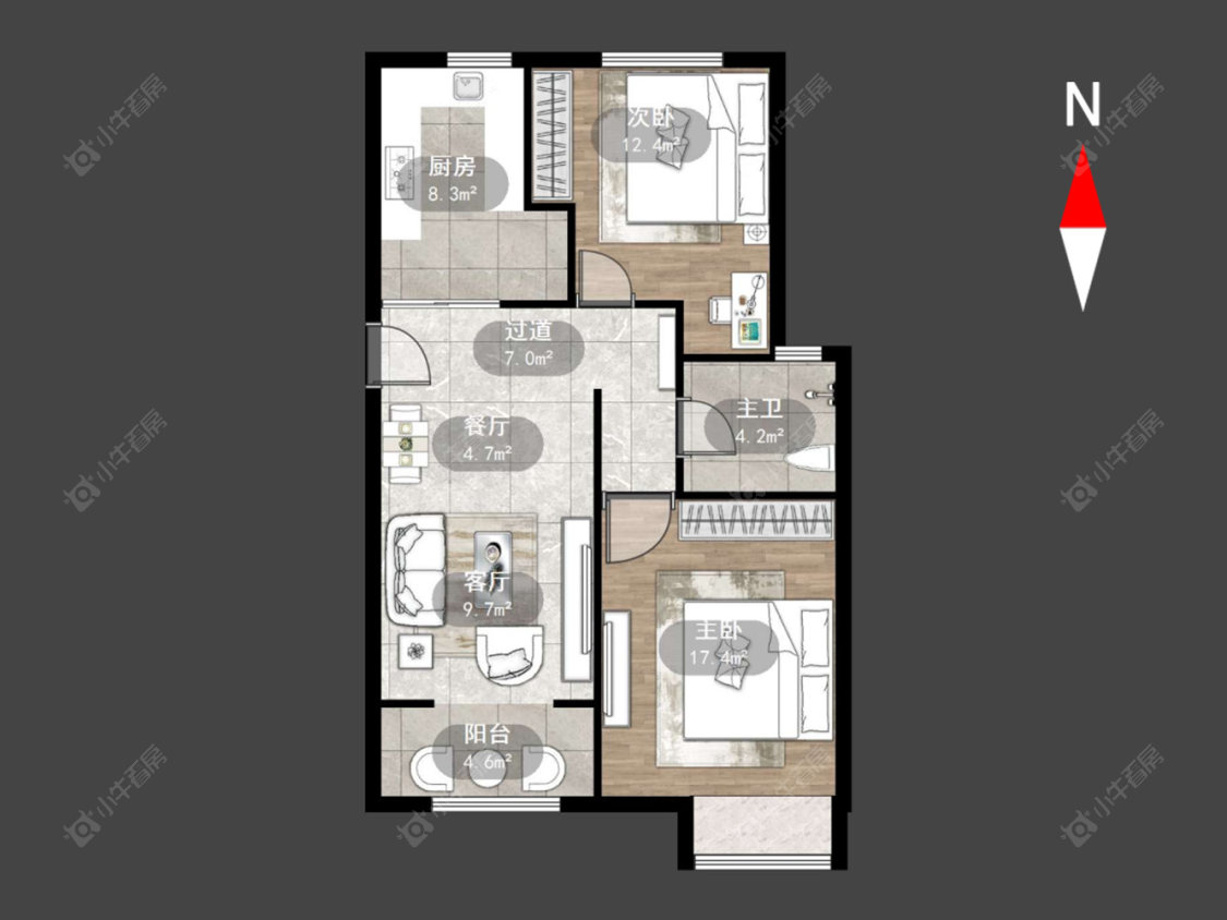 常州安家苑三期在售二手房源户型图_小牛看房