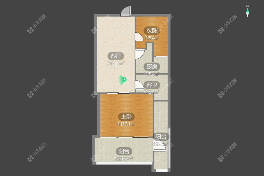 常州和平国际商业街2室2厅1卫出租_小牛看房