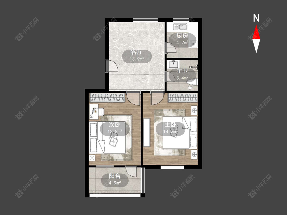 常州荆川里在售二手房源户型图_小牛看房