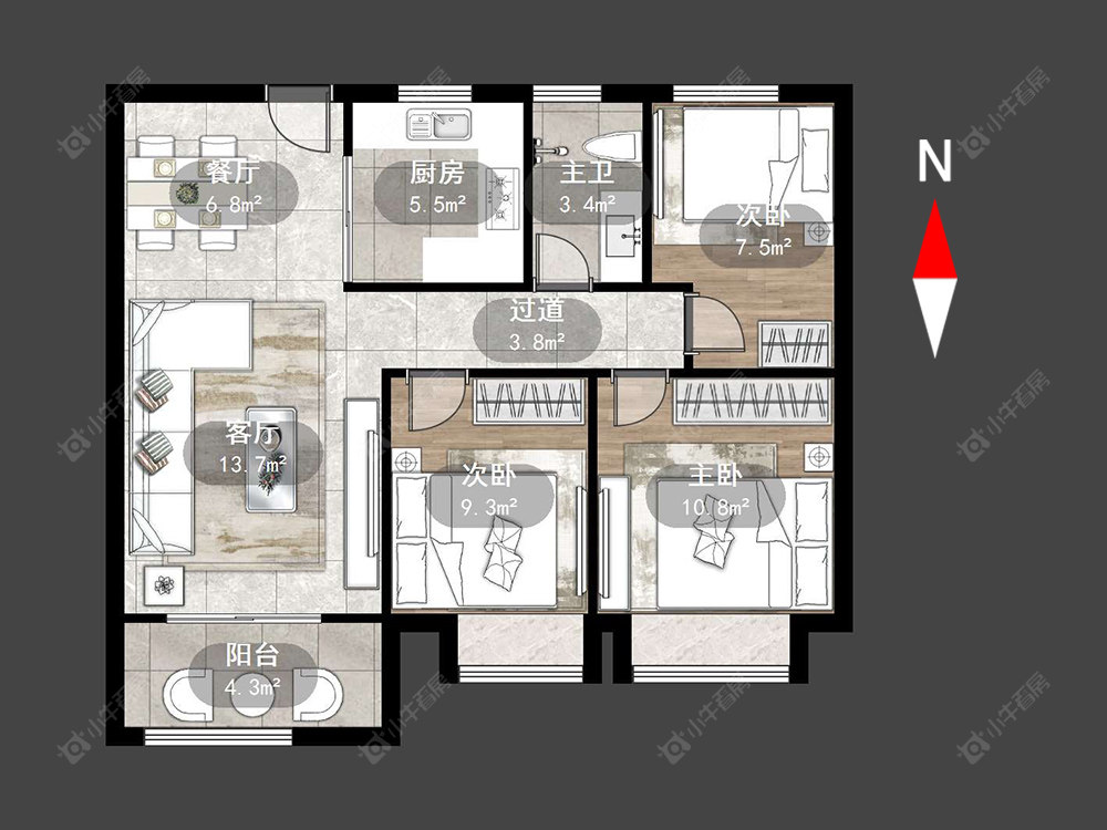 常州红星国际广场在售二手房源户型图_小牛看房