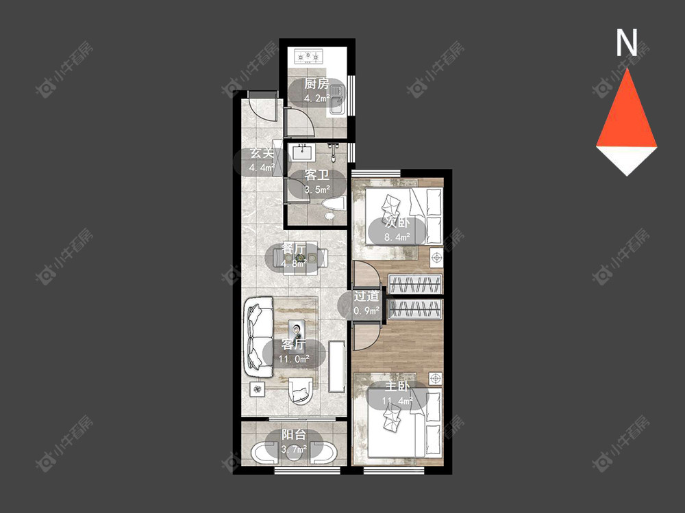 莱蒙城新尚房源户型图 常州莱蒙城新尚在售二手房源户型图_小牛看房