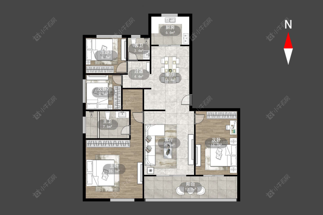 常发珑玥房源户型图 常州常发珑玥在售二手房源户型图_小牛看房