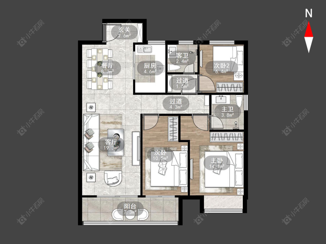 常州昱湖上观在售二手房源户型图_小牛看房