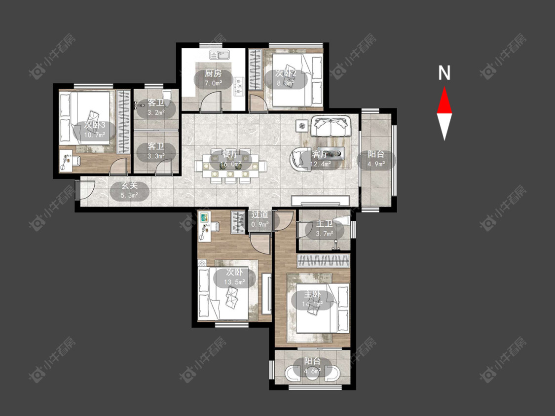 常州银河湾第一城一期在售二手房源户型图_小牛看房