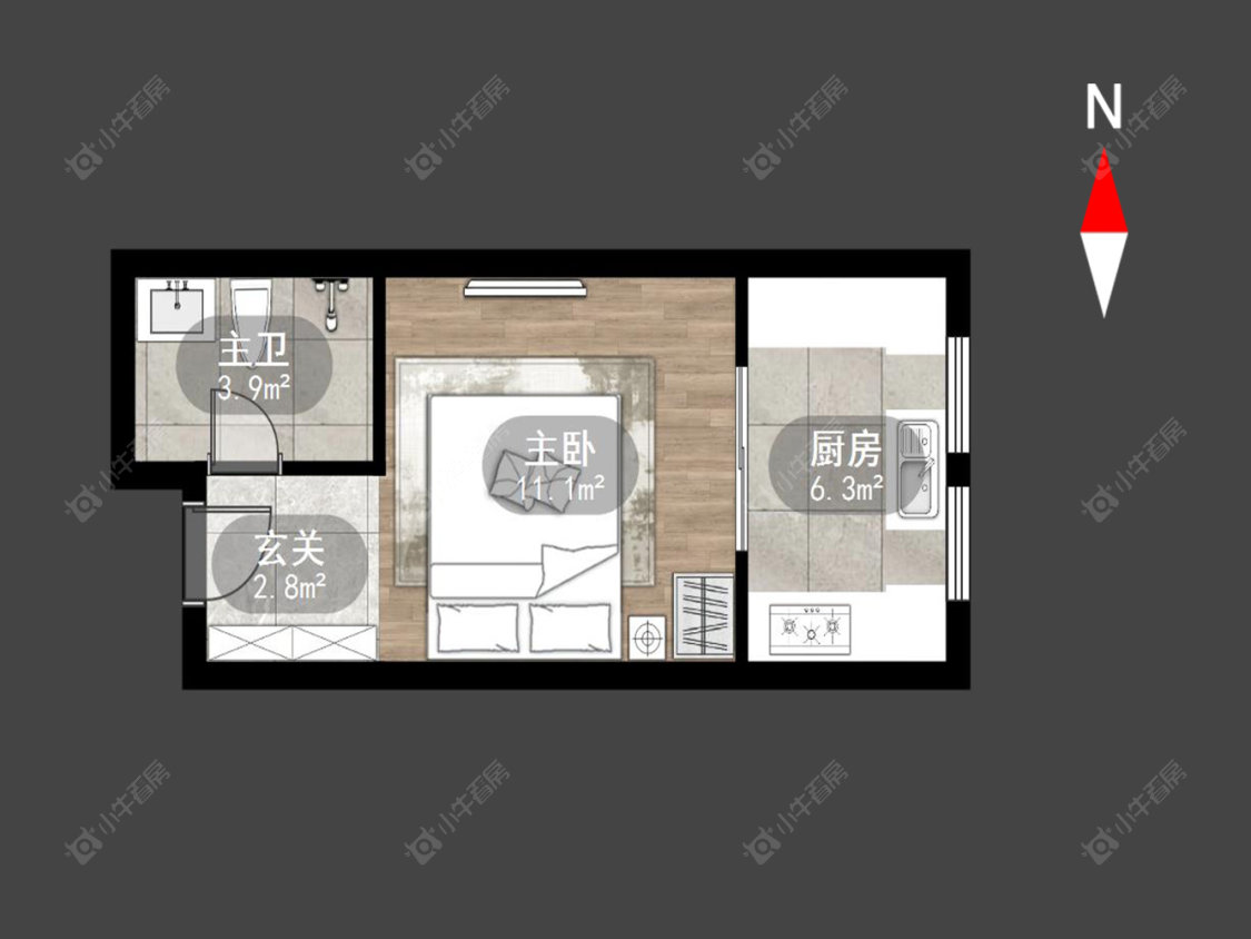 朗诗邻里中心房源户型图 常州朗诗邻里中心在租房源户型图_小牛看房