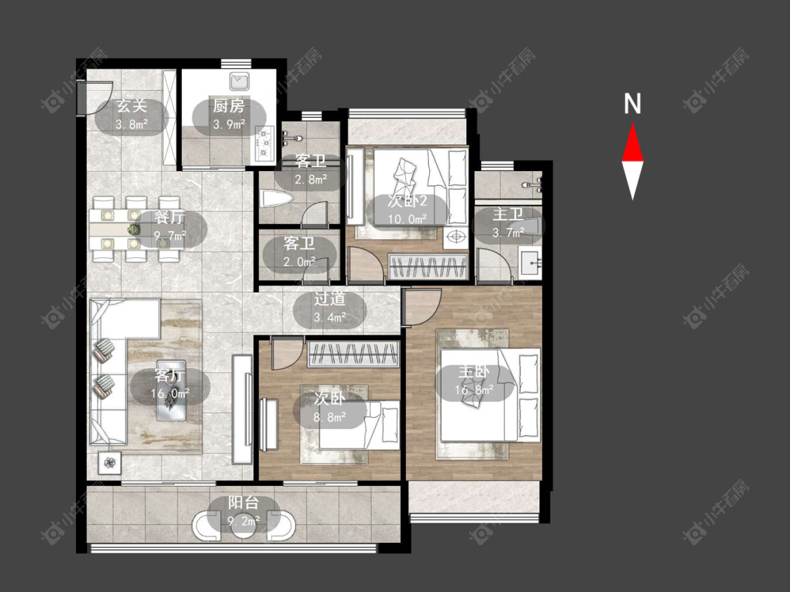 常州绿地香港名墩道在售二手房源户型图_小牛看房