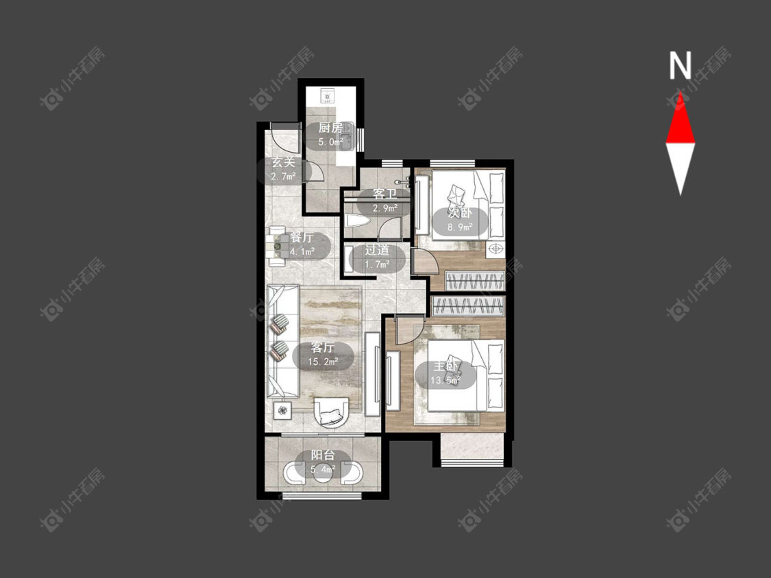 常州龙湖香醍时光在售二手房房源户型图_小牛看房