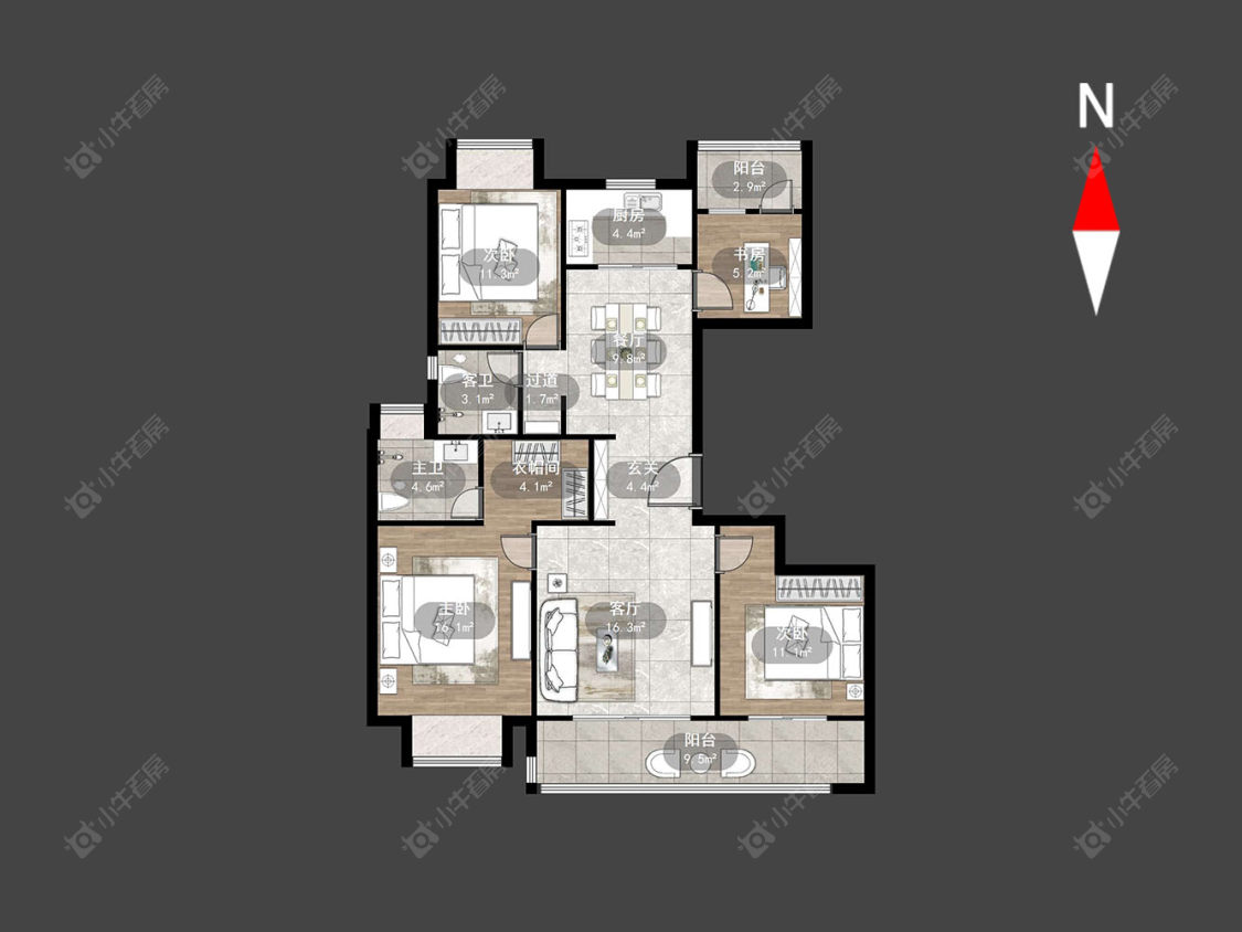 常州花语江南在售二手房源户型图_小牛看房