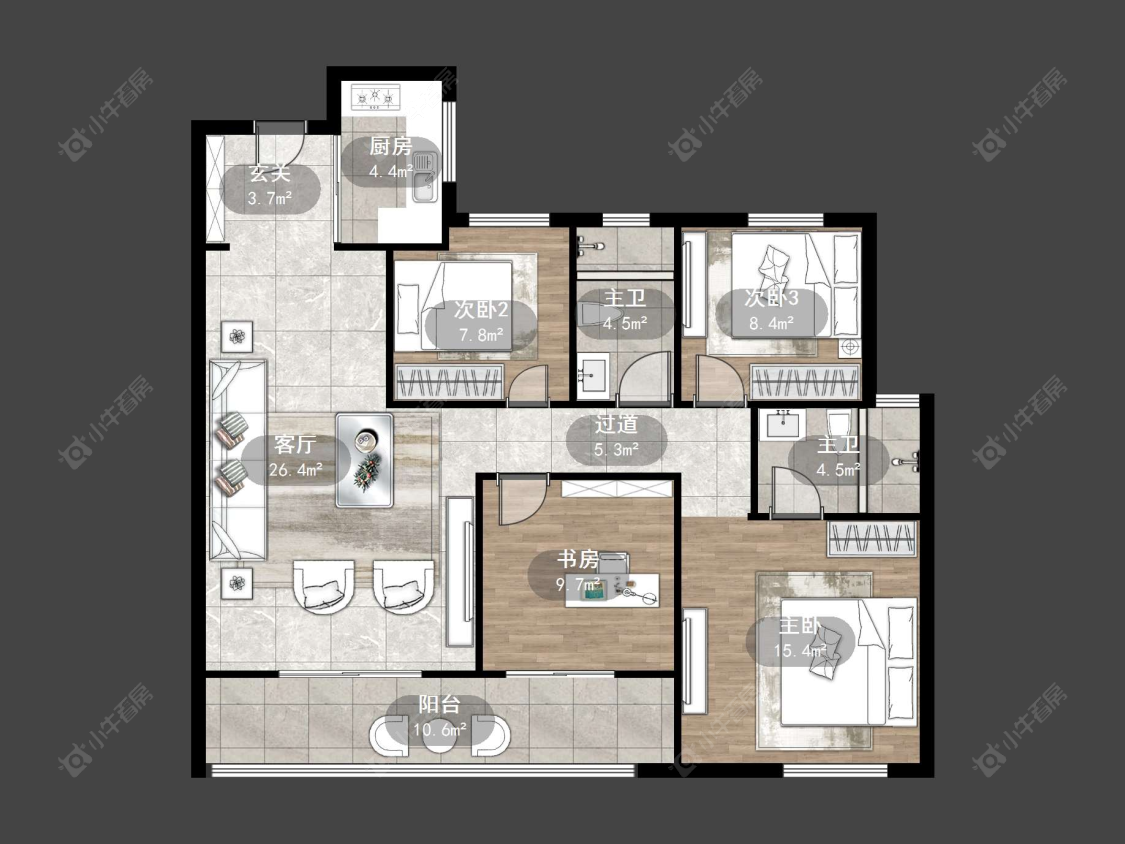 丹阳中南熙悦城中南二期在售二手房源户型图_小牛看房