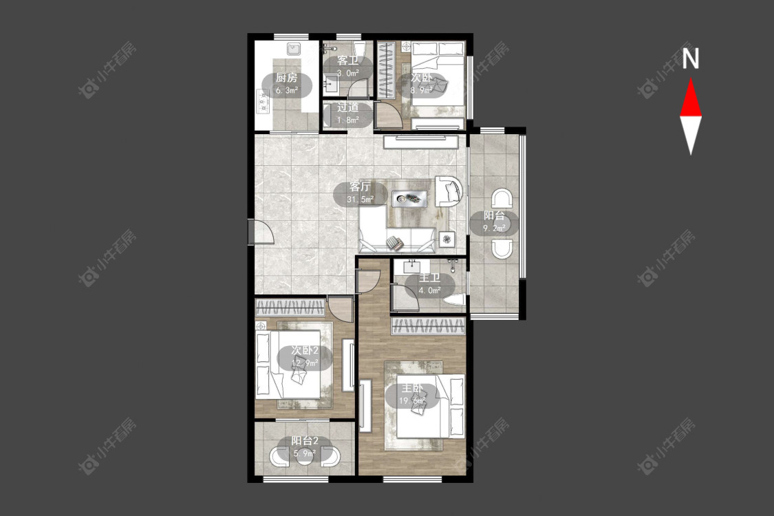 常州星河国际七区在售二手房源户型图_小牛看房