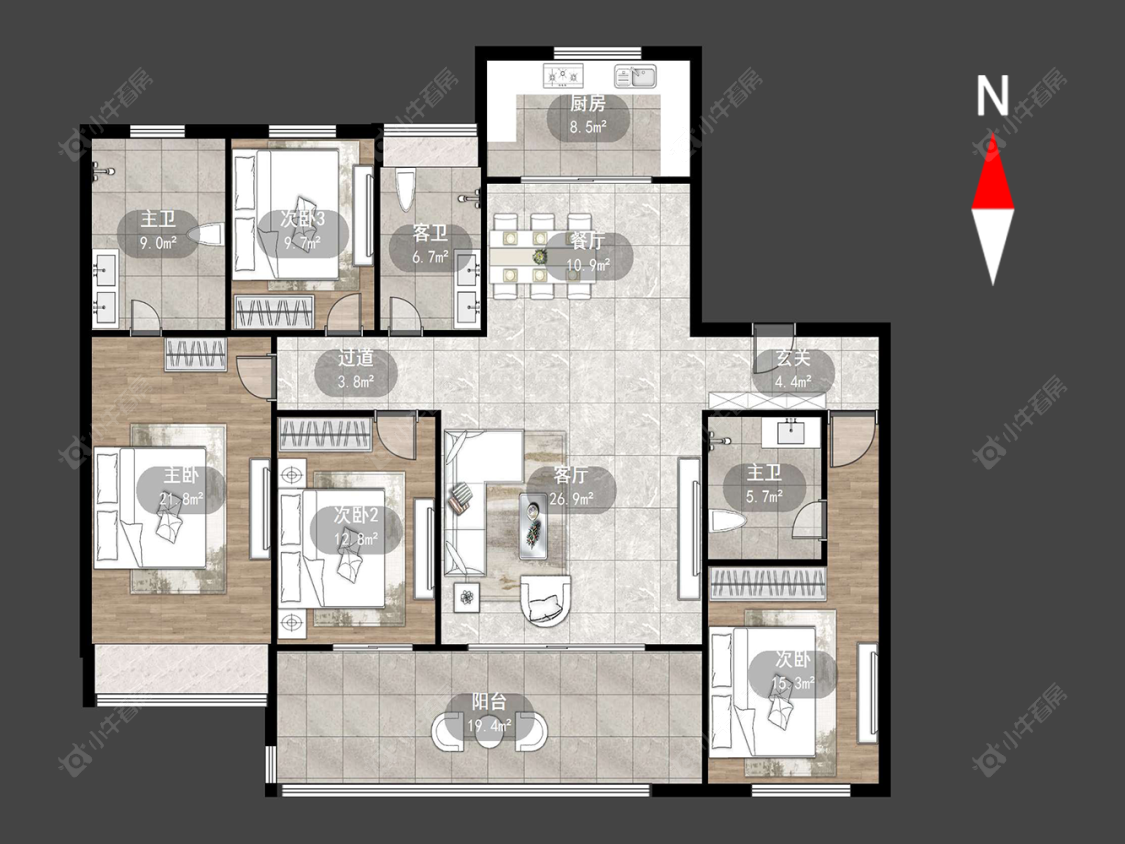 常州中建招商龙宸壹号在售二手房源户型图_小牛看房