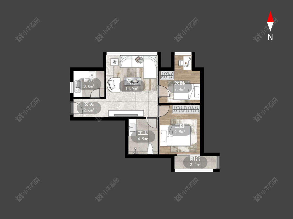 常州名骏家园在售二手房源户型图_小牛看房