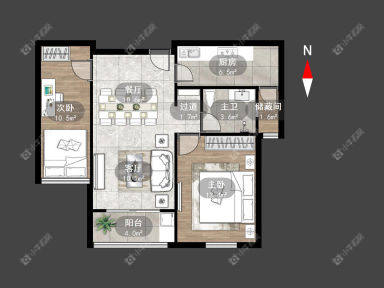 常州金地格林郡在租房源户型图_小牛看房