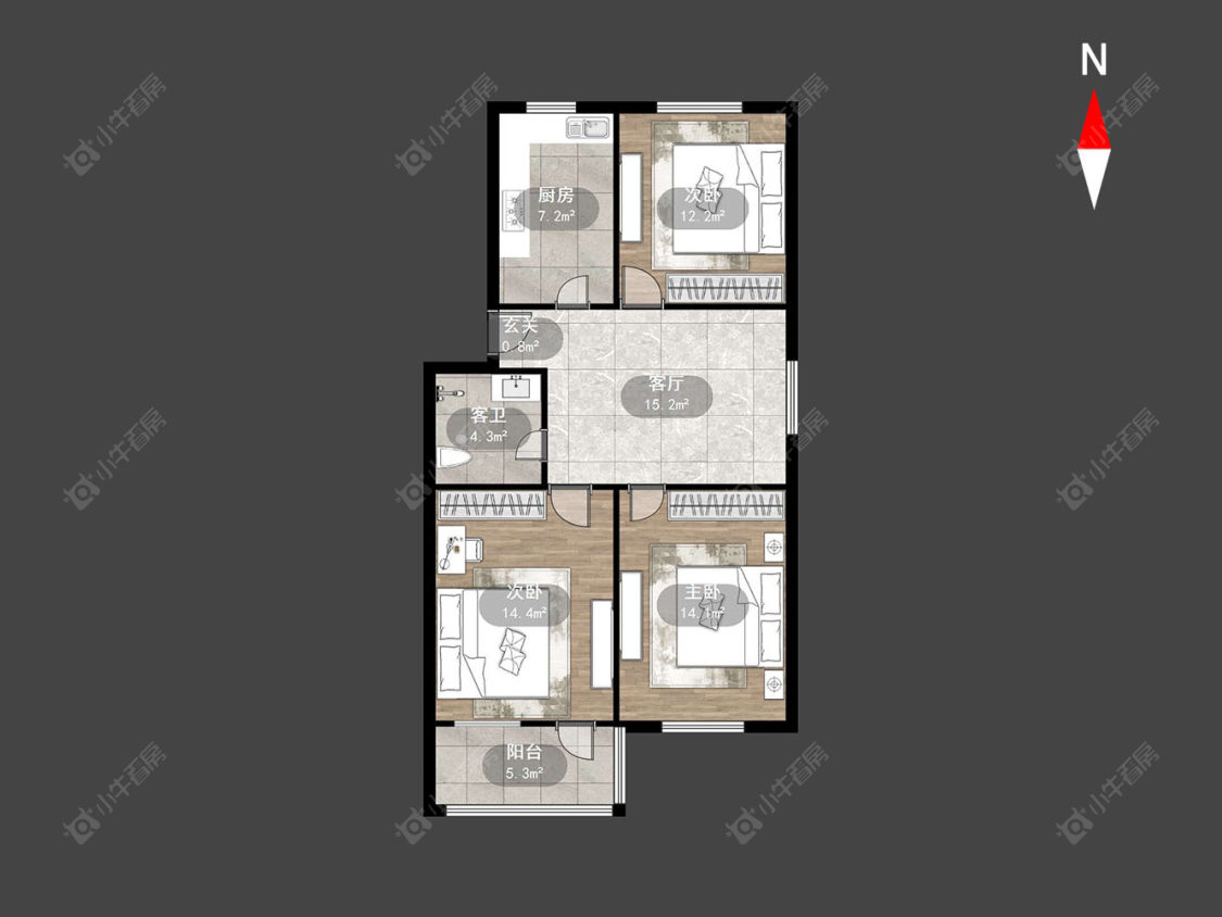 常州翠竹新村南区在售二手房房源户型图_小牛看房