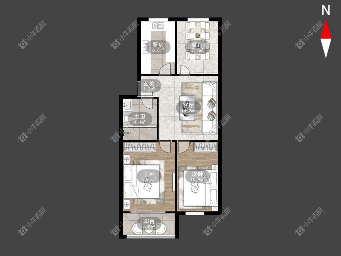常州怀德苑在租房源户型图_小牛看房
