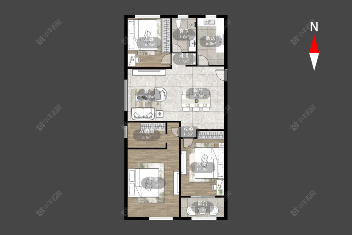 常州中梁首府壹号在售二手房源户型图_小牛看房