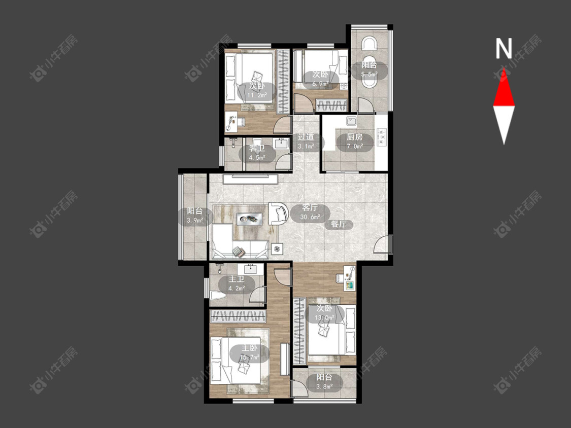 常州格兰艺堡一期在售二手房源户型图_小牛看房