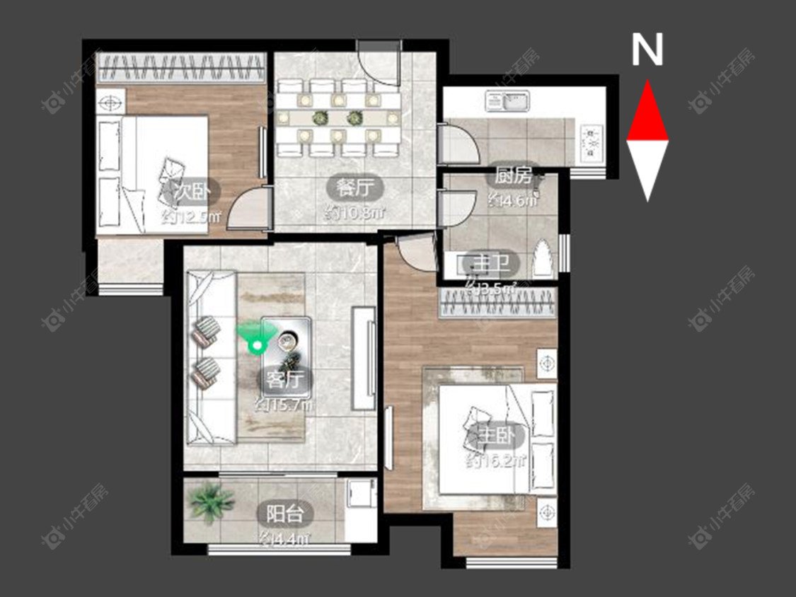 常州绿都万和城三区在售二手房源户型图_小牛看房