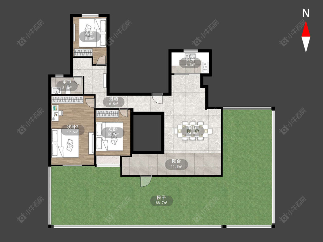 常州中南红玺台在售二手房源户型图_小牛看房
