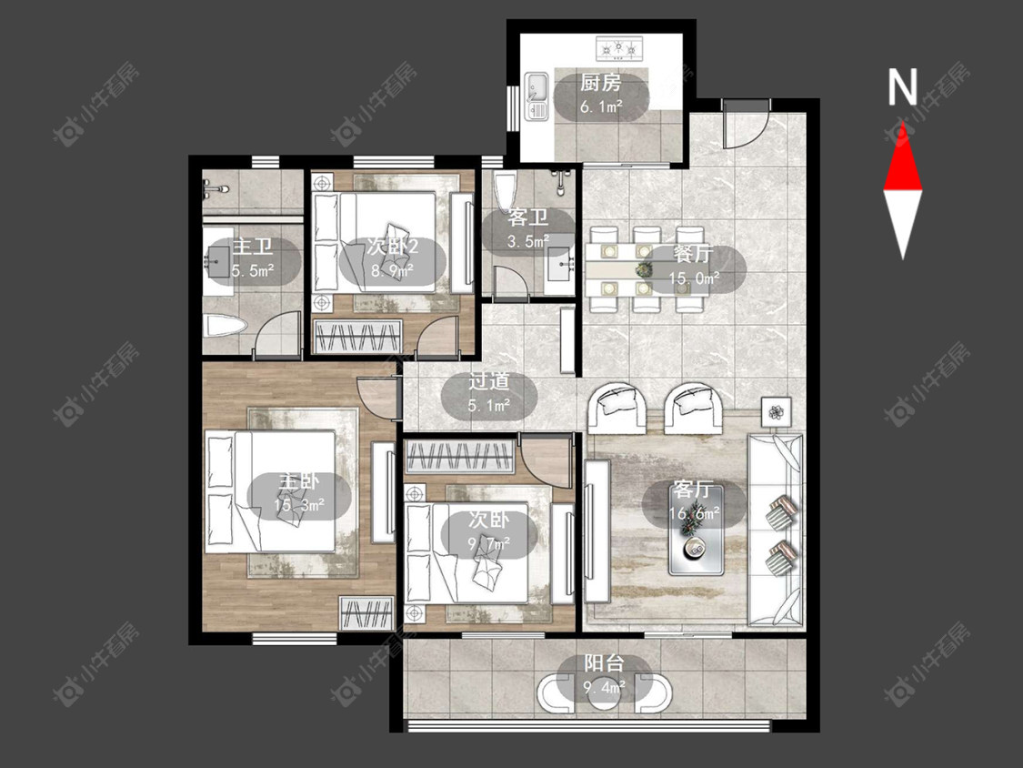 常州山水雅居在售二手房源户型图_小牛看房