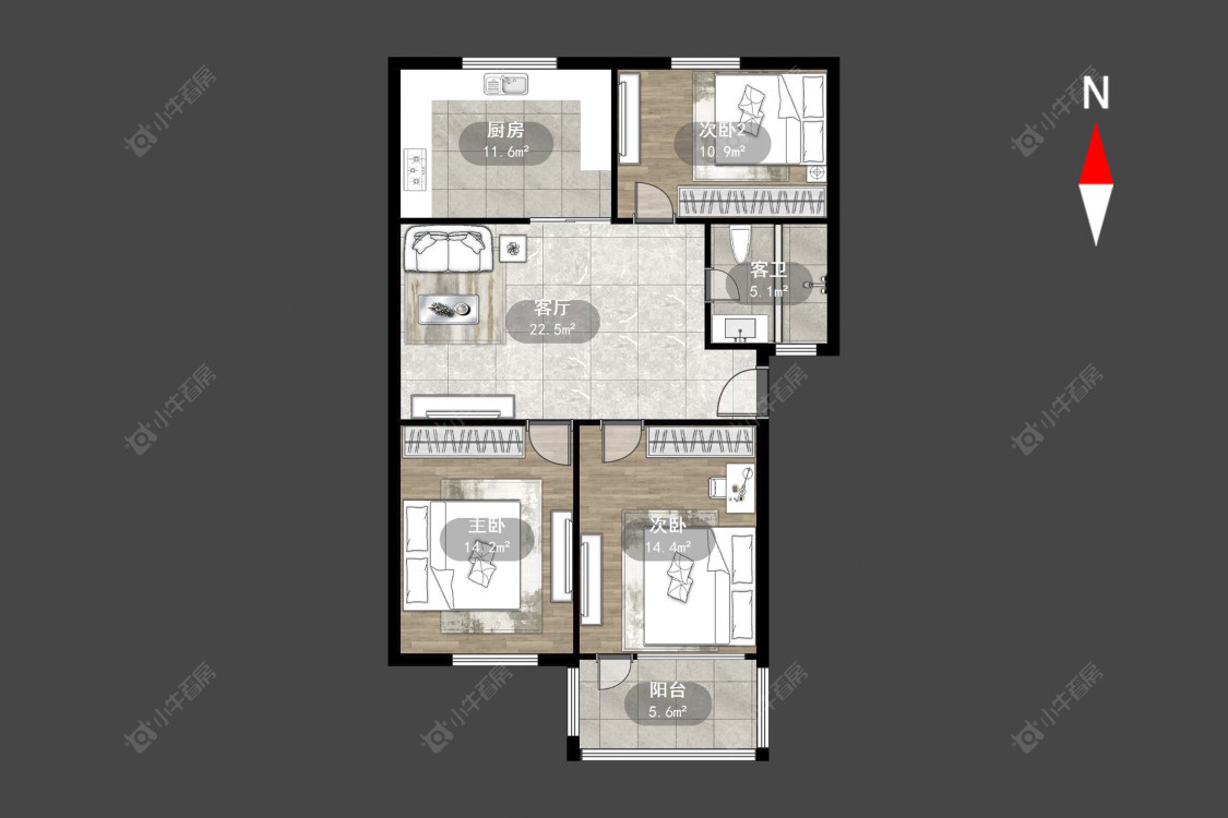 花东二村房源户型图 常州花东二村在售二手房源户型图_小牛看房
