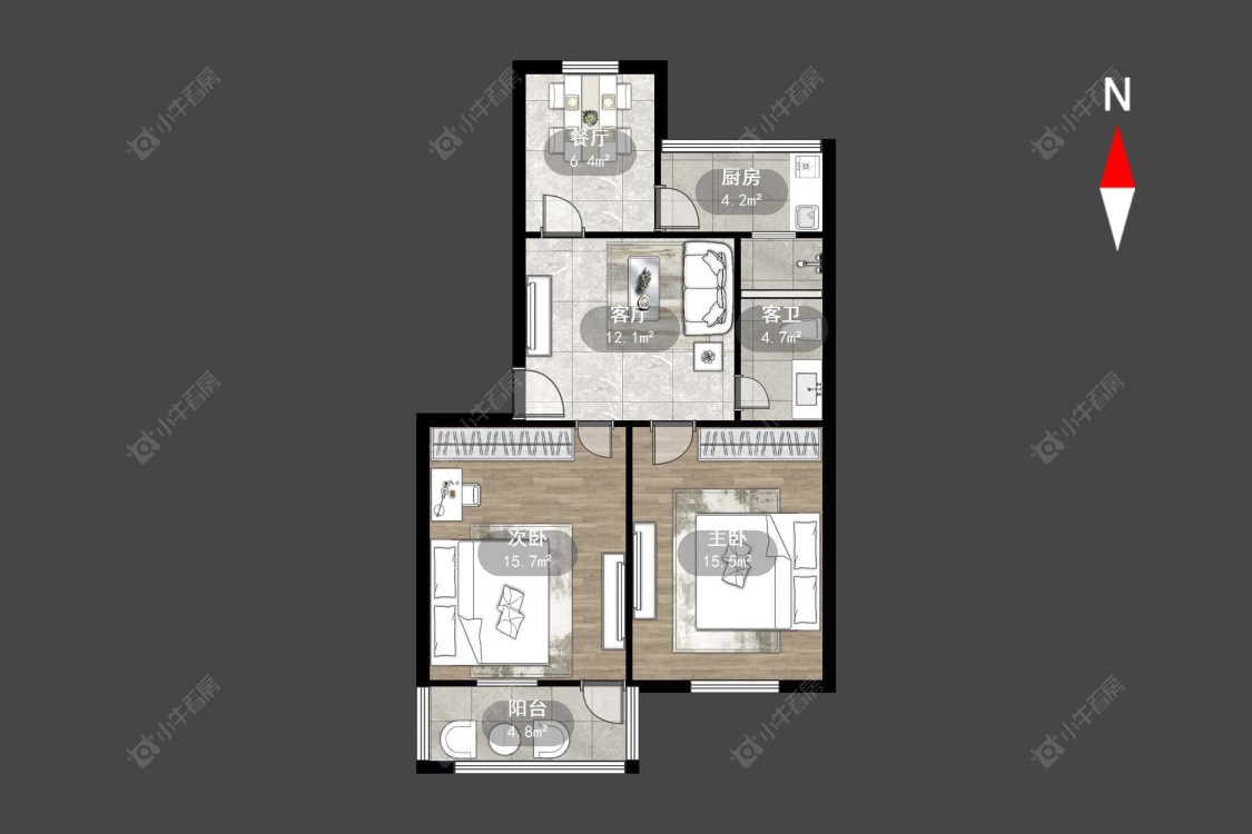 常州花东三村在售二手房源户型图_小牛看房